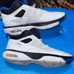 Jordan White and Blue Athletic Shoes